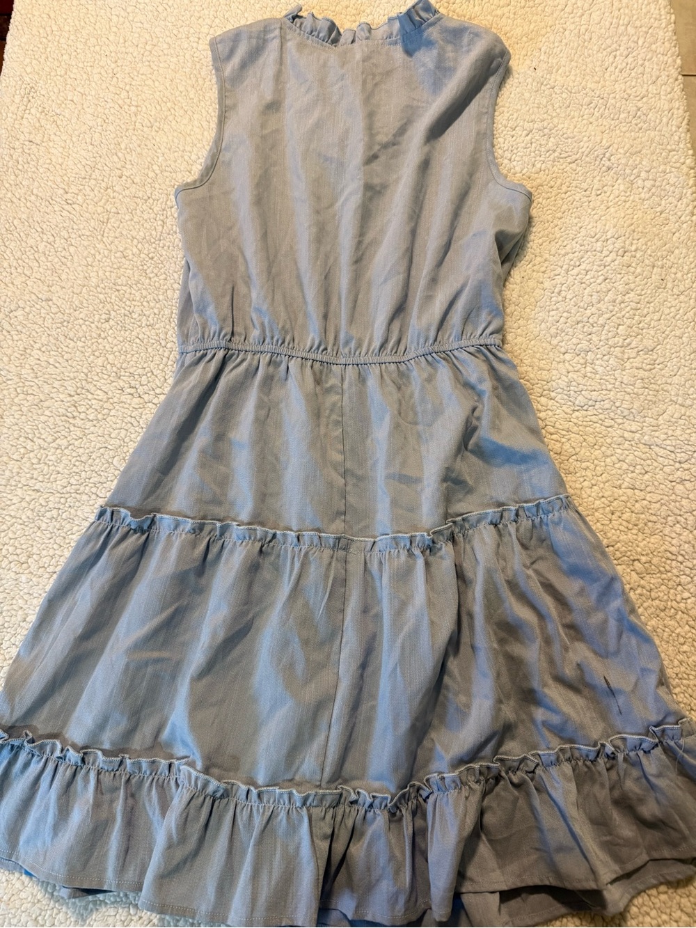 Cupshe Light Blue Tiered Ruffle Sundress